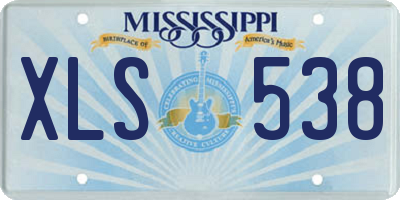 MS license plate XLS538