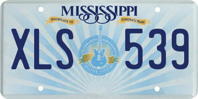 MS license plate XLS539
