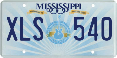 MS license plate XLS540