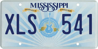 MS license plate XLS541