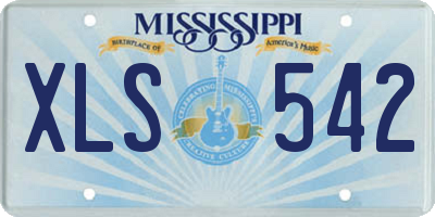 MS license plate XLS542