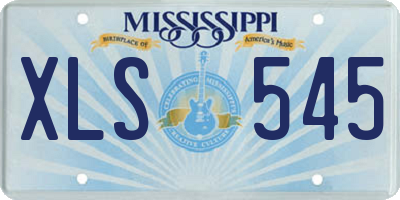 MS license plate XLS545