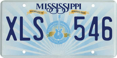 MS license plate XLS546