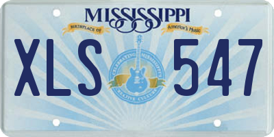 MS license plate XLS547
