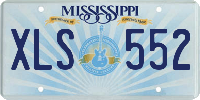 MS license plate XLS552