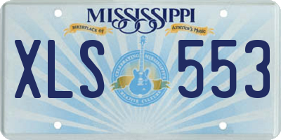 MS license plate XLS553