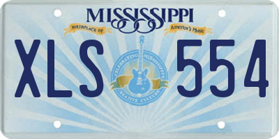 MS license plate XLS554
