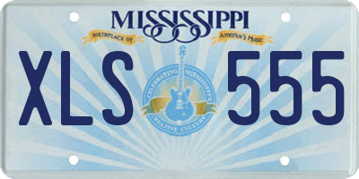 MS license plate XLS555