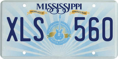 MS license plate XLS560