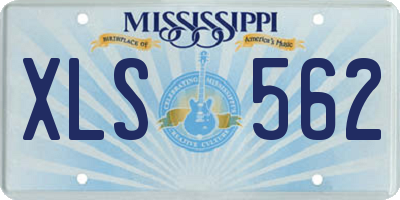 MS license plate XLS562