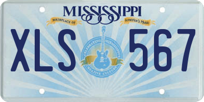 MS license plate XLS567