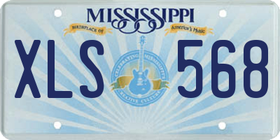 MS license plate XLS568