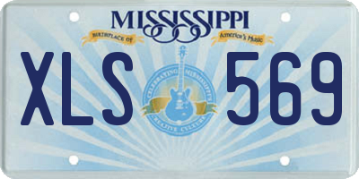 MS license plate XLS569