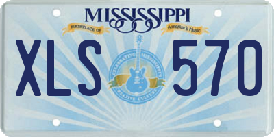 MS license plate XLS570