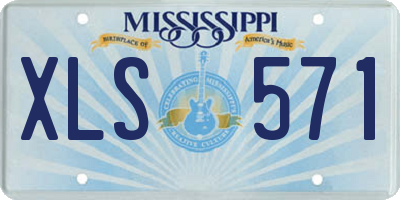 MS license plate XLS571