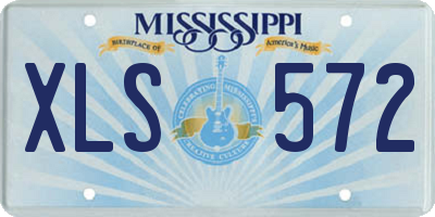 MS license plate XLS572