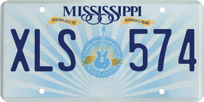MS license plate XLS574