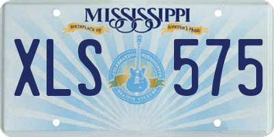 MS license plate XLS575