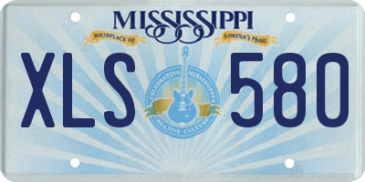 MS license plate XLS580