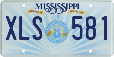 MS license plate XLS581