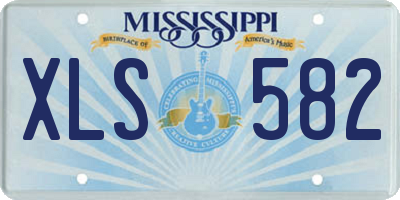 MS license plate XLS582
