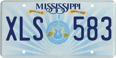 MS license plate XLS583