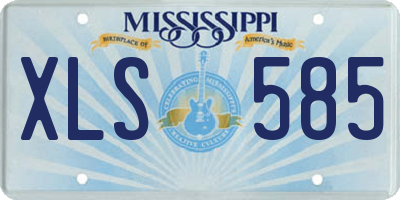 MS license plate XLS585