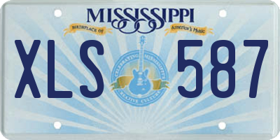 MS license plate XLS587