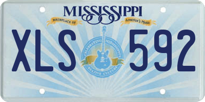 MS license plate XLS592