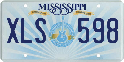 MS license plate XLS598