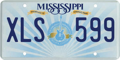 MS license plate XLS599