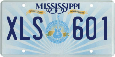 MS license plate XLS601
