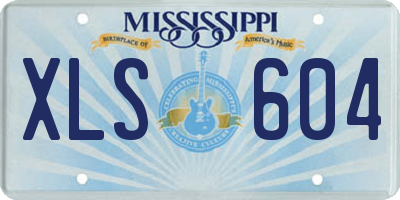 MS license plate XLS604