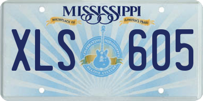 MS license plate XLS605