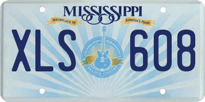 MS license plate XLS608
