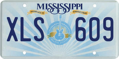 MS license plate XLS609