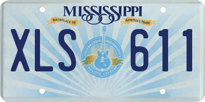 MS license plate XLS611