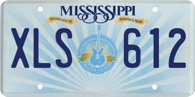 MS license plate XLS612