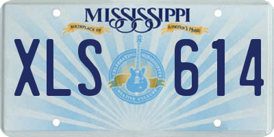 MS license plate XLS614