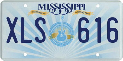 MS license plate XLS616
