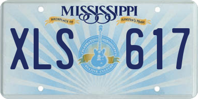 MS license plate XLS617