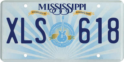 MS license plate XLS618