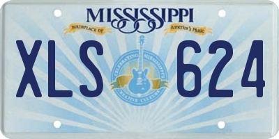 MS license plate XLS624