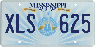 MS license plate XLS625