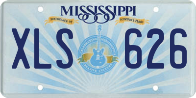 MS license plate XLS626