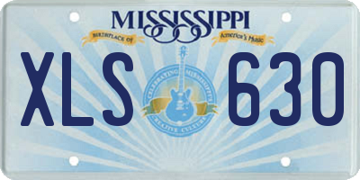 MS license plate XLS630