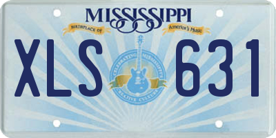 MS license plate XLS631