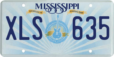 MS license plate XLS635