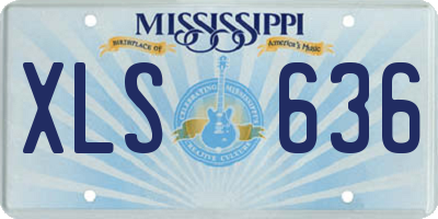 MS license plate XLS636
