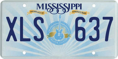 MS license plate XLS637